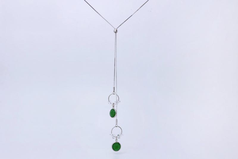 [Ozel] Chic Point Glass Necklace